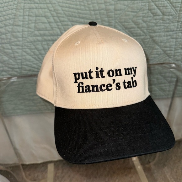 None Accessories - Black and White Embroidered Cap